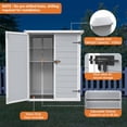 thumbnail image 3 of Sesslife 5'x3' Resin Outdoor Storage Shed with Lockable Door, Gray, 3 of 10