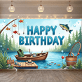 thumbnail image 3 of Fishing Theme Party Banner Decorative Design Outdoor Celebration for Birthday Party Kids Event Nature Lover, 3 of 9