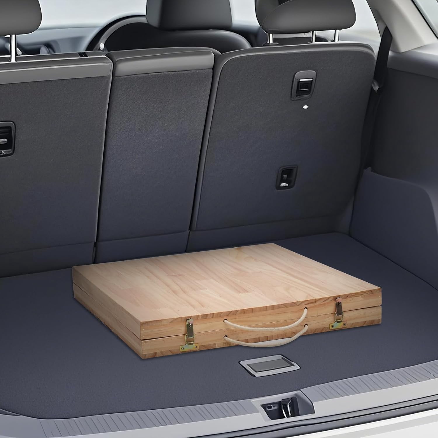 60" x 30" Foldable Boho Low Picnic Table, Solid Wood Beach Table with Adjustable Legs, Portable Indoor & Outdoor Floor Table for Picnic, Camping, BBQ, Wedding, Patio & Family Gatherings