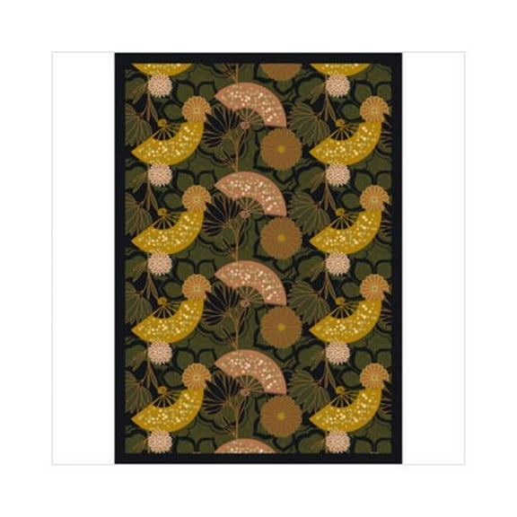 Pacific Rim Olive 5 ft.4 in. x 7 ft.8 in.  WearOn Nylon Machine Tufted- Cut Pile Nature Rug