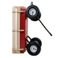 thumbnail image 6 of Outdoor Wagon All Terrain Pulling Metal Base& Wooden Guardrail ,Long Service Life, Wood Railing Air Tires Children Kid Garden, Red, 6 of 9