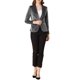 thumbnail image 2 of BLAZER DE VELVET PARA MUJER INSPIRE CHIC, COLOR SÓLIDO, CUELLO DE CHAL, CIERRE DE UN BOTÓN, CHAQUETA DE TRABAJO 3XL GRIS, 2 of 7