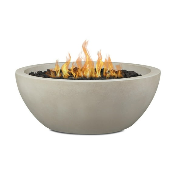 Real Flame Eldora 38" Round Propane Fire Pit in Cloudy Gray