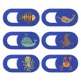 thumbnail image 1 of MasteelfCA 6Pcs Webcam Cover Slide with Marine Animal Pattern Laptop Phone Camera Blocker, 1 of 8