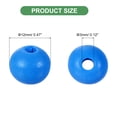 thumbnail image 2 of 100Pack 12mm Colored Natural Wood Beads, Large Hole Round Colorful Wooden Spacer Beads  (Blue), 2 of 6