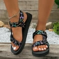 thumbnail image 2 of Bohemian Platform Athletic Sandals for Women 2025 Ethnic Beach Summer Outdoor Sports Footbed Walking Sandals, 2 of 6