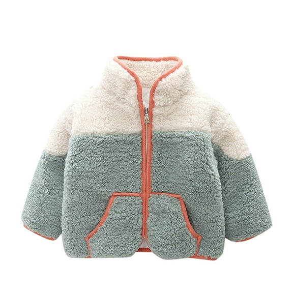 Zshosam Kids Full Zip Fuzzy Coat Baby Girl Boy Fleece Zip Up Hoodie Jacket Hooded Coat Winter Warm Outwear Cardigan Size 3T 4T,(Green 3-4 Years)