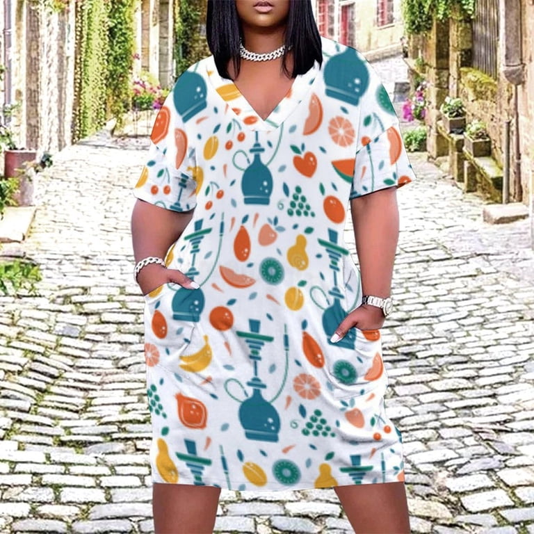 white christmas dresses Women's Deliciously Fruity Fruit Print Mini Dress main image 1