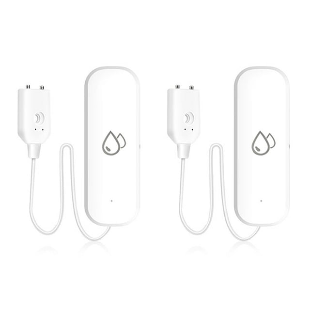 2X Tuya Zigbee Water Sensor Alarm Water Leak Detector Flood Alert Overflow Security Alarm System Works