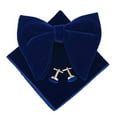 thumbnail image 1 of Velvet Classic Bow Tie for Formal Wear Timeless Solid Color Retro Korean Style Accessory for Weddings and Events 2PCS, 1 of 3