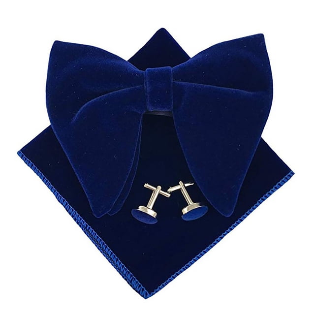 Velvet Classic Bow Tie for Formal Wear Timeless Solid Color Retro Korean Style Accessory for Weddings and Events 2PCS