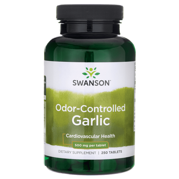 Swanson OdorControlled Garlic 500 mg 250 Tablets