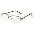 thumbnail image 3 of V.W.E. Rectangular Half Rim Metal Reading Glasses With Anti-reflective AR Coating (Black, 2.50), 3 of 4