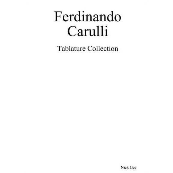 Carulli, (Paperback)