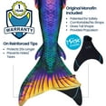 thumbnail image 3 of Fin Fun Atlantis - Mermaid Tail w/ Reinforced Tips & Monofin | 3D Side & Back Fins - for Women, Teen and Adults - (Riptide, Adult XL), 3 of 7