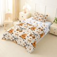 thumbnail image 2 of Homewish Coquette Bow Ghost Twin Comforter Sets for Kids, Pumpkin Orange Skull Daisy Bat Bedding Set, Halloween Reversible, 2pcs, 1 Comforter and 1 Pillowcase, 2 of 6