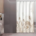 thumbnail image 6 of Stall Shower Curtain, Shower Curtain for Bathroom Brown Flowers Shower Curtain - Waterproof Fabric Bathroom Shower Curtain Set with 12 Hooks for Home Hotel Machine Wash Curtains White 36 x 72 Inches, 6 of 6