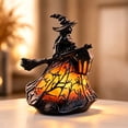thumbnail image 5 of Gifts Under 20 Halloween Witch Lamp, Stained Glass Like Resin Witch Hat Lamp, Spooky Decorative Table Lamps, Indoor Holiday Party Atmosphere Lighting for Home, Porch, Tabletop Decor, 5 of 8