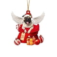 thumbnail image 2 of French Christmas Ornament Pug Christmas Hanging Ornament Acrylic French Ornament for Christmas Tree Hanging Pendant Dog Lovers Gift for Women Mom/ Bulldog Christmas Ornament D, 2 of 6
