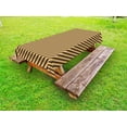 thumbnail image 1 of Vintage Outdoor Tablecloth, Brown Toned Diagonal Lines Stripes Modern Geometrical Image Art Print, Decorative Washable Fabric Picnic Tablecloth, 58 X 104 Inches, Sand Brown Chocolate, by Ambesonne, 1 of 2