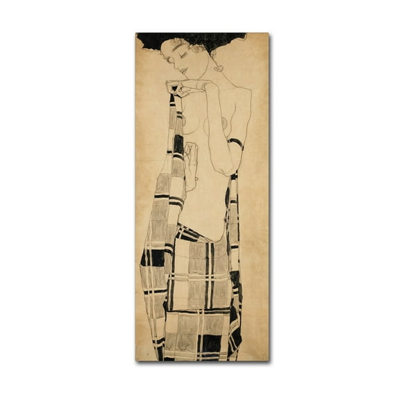 Egon Schiele 'Girl Standing' Canvas Art