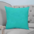 thumbnail image 4 of Turquoise 18x18 Pillow Covers Set of 2, Farmhouse Solid Teal Color Modern Art Throw Pillow Covers Decorative Couch Cushion Case, Microfiber Square Pillowcases for Bedroom Car Living Room, 4 of 7