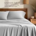 thumbnail image 4 of Bare Home Bamboo Sheet Set - Made from Rayon Fibers - Deep Pockets - 4 Piece - Split Head Flex King, Cloud Gray, 4 of 10