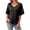 Black, variant on Womens Puff Short Sleeve Tops Solid Loose V Neck T Shirts Lightweight Soft Classic Dressy Casual Tee Black XL