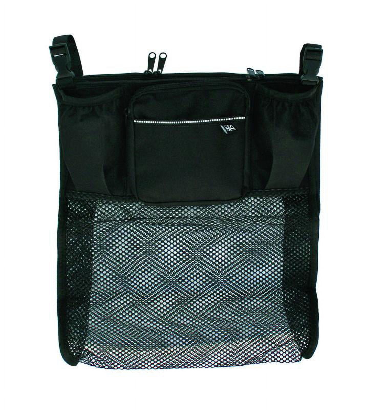 J.L. Childress Cups 'N Cargo Stroller Organizer - Universal Stroller Caddy with Mesh Storage, Fits UPPAbaby, Doona, Nuna, & More - Black