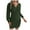 Olive Green, variant on Lovskoo Sweater Dress for Women Trendy Casual Long Sleeve Bodycon Dress V-Neck Ladies Solid Outing Dresses Olive Green
