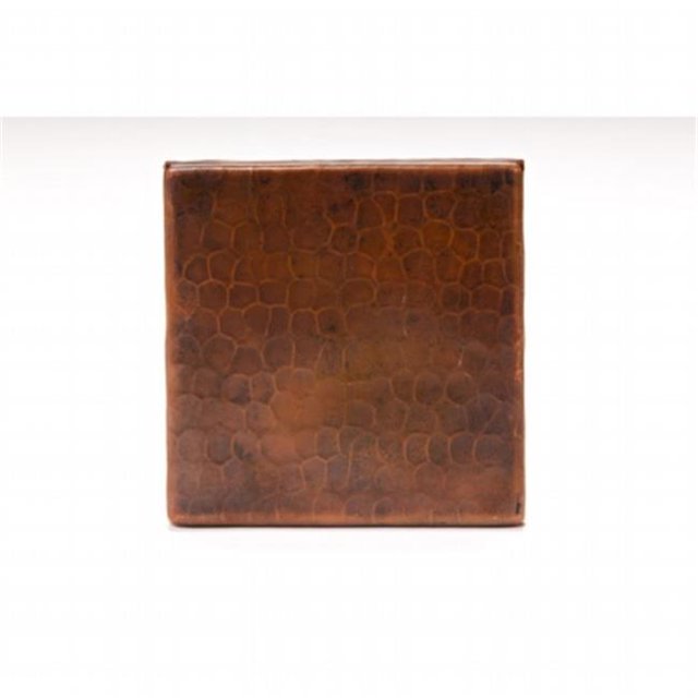 4 in. x 4 in. Copper Hammered Tile