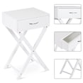 thumbnail image 4 of Topbuy 2PCS Morden Accent X Base Nightstand Sofa End Table Bedroom Furniture W/ Storage Drawer, 4 of 9
