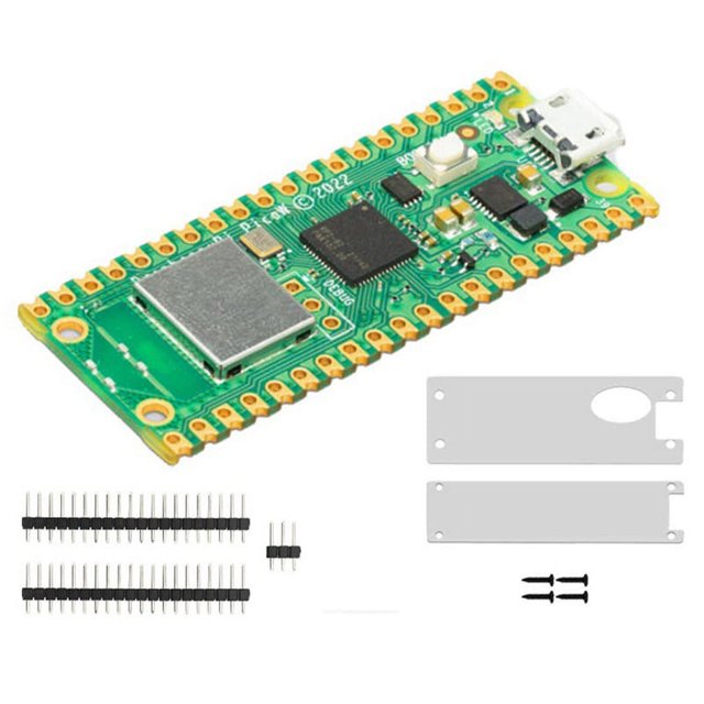 Para Pico con Placa de Desarrollo de Microcontrolador WiFi RP2040 con Encabezado GPIO de Carcasa AcríLica, Sin Soldar