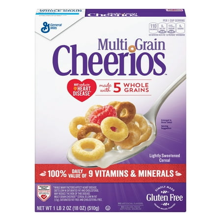 Cereal Dish - Multi Grain Cheerios Gluten Free Cereal, 18 oz Box