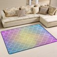 thumbnail image 2 of SKYSONIC Trendy Gradient Fish Scale Lightweight Carpet Mats Area Soft Rugs Floor Mat Doormat Decoration for Rooms Entrance 36x24 inches, 2 of 6
