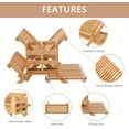 thumbnail image 3 of Dish Drying Rack with Utensil Holder, 3-Tier Large Collapsible Wooden Dish Drainer Rack, Folding Drying Holder Dish Drainer for Kitchen Counter, 3 of 14