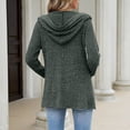 thumbnail image 4 of Edvintorg Long Cardigans for Women Solid Color Long Sleeve Button Down Knit Cardigan Fall Open Front Cardigans Sweater Women Clothing S-2XL Army Green, 4 of 4