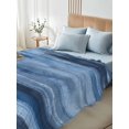 thumbnail image 5 of King Flat Sheet Only Blue Black Gradient Abstract Soft Microfiber Cooling Bedding Sheets Modern Minimalist Art Flat Bed Sheet for Hotel,Home Decor, 5 of 9