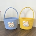 thumbnail image 4 of Zooraco Easter Decorations,Organization And Storage,Easter Bunny Basket Handmade Cotton Rope Easter Bunny Bags With Handle Easter Egg Hunting Basket With Cute Easter Candy Gift Basket,Clearance!, 4 of 9