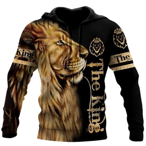 Chandails à Capuchon pour Hommes, Imprimé Animal cool, Rue (H, TTP)