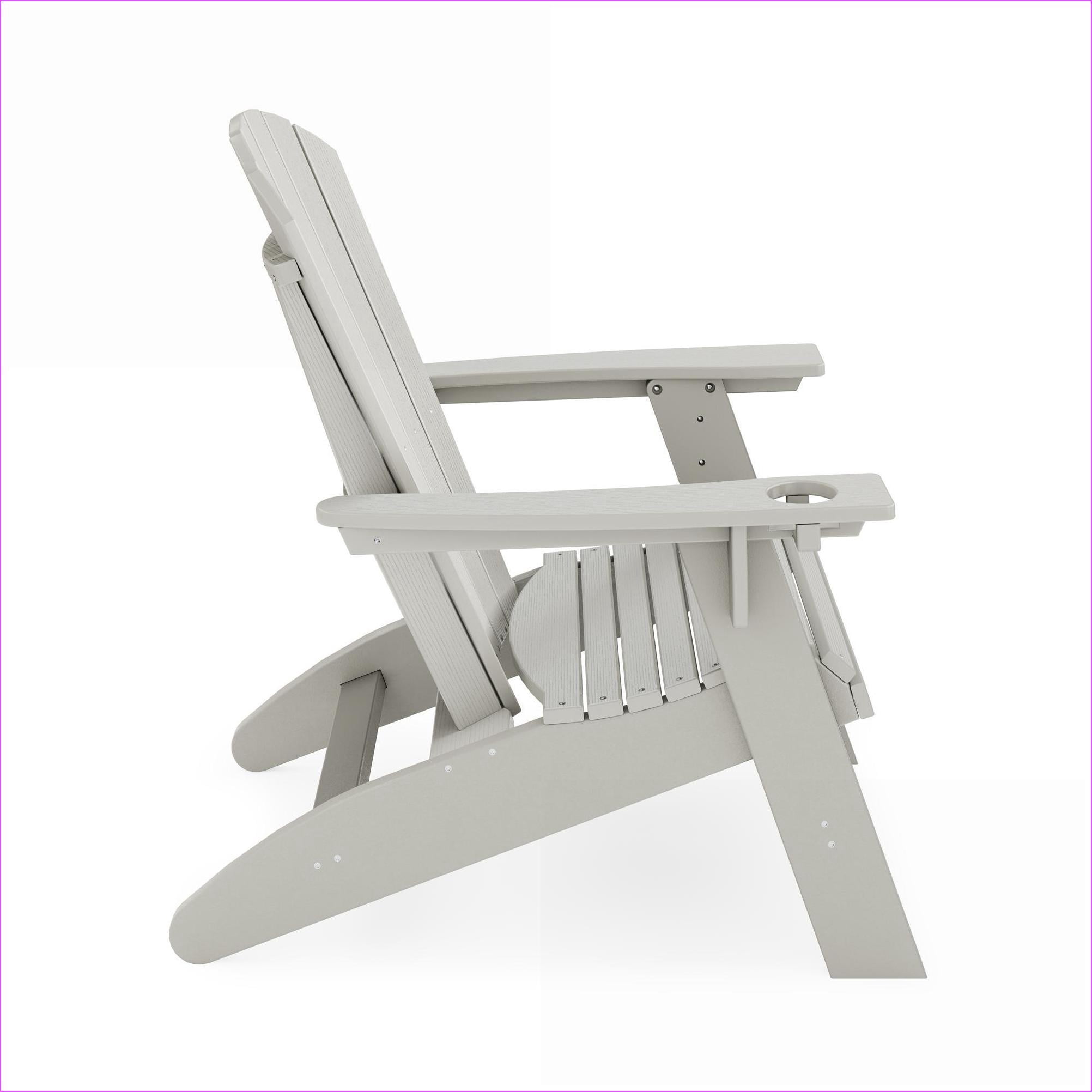 Outdoor Adirondack Chair | Traditional Style | For Patio Poolside Garden Relaxation | Dark Gray | HDPE