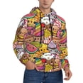 thumbnail image 2 of Naloa Fruit-Flavored Ice-Cream Men's Casual Hooded Collar Drawstring Hoodies Pullover Sweatshirts Casual Long Sleeve Shirts-X-Large, 2 of 7
