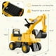 thumbnail image 5 of Costzon Ride on Excavator, Excavadora para niños Caterpillar con licencia con cubo de excavación giratorio, cabina del conductor, almacenamiento debajo del asiento, vehículos de construcción para niño, 5 of 5