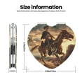 thumbnail image 3 of Goofa Western Skeleton Cowboy Horse Pattern Pocket Mirror, Portable Makeup Mirror,Travel Makeup Mirror,Dual-Sided Compact Mirror,Gift Makeup Mirror-Heart Shape, 3 of 9
