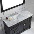 thumbnail image 3 of Victoria 48" Single Bath Vanity in Gray with White Marble Top and Square Sink with Brushed Nickel Faucet with Matching Mirror, 3 of 8