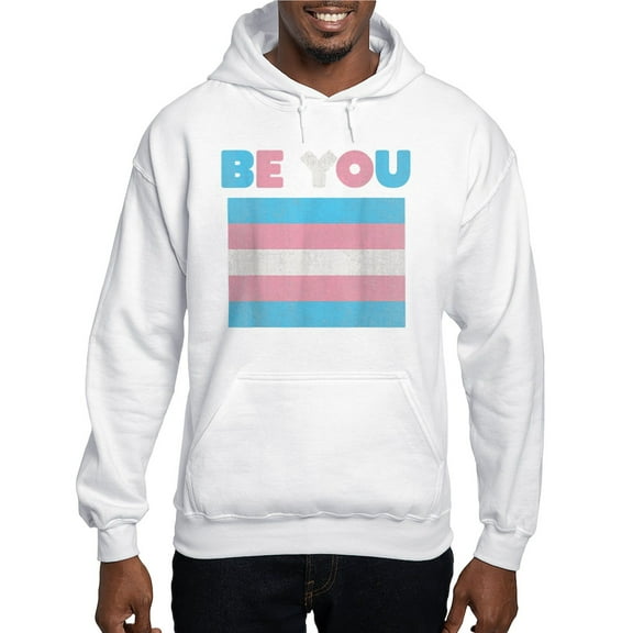 CafePress - Be You Transgender Flag LGBTQ Pride Month Vintage - Pullover Hoodie, Hooded Sweatshirt