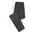 thumbnail image 2 of Women's Plus Size Straight Leg Athletic Pants, Nylon Quick Dry Cool Sensation Jogger Pants, Elastic Waist Drawcord Relaxed Fit with 2 Pockets, Ice Feeling Summer Casual Active Pants Grey XL, 2 of 5
