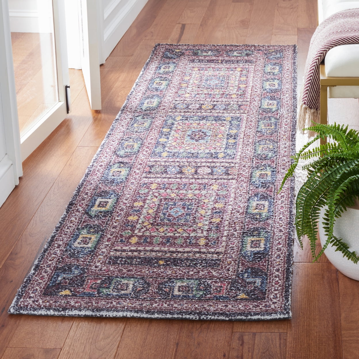 SAFAVIEH Classic Vintage Brooklyn Medallion Area Rug, Rust/Green, 8' x 10'