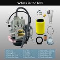 thumbnail image 4 of Carburetor Carb Kit for ATV Yamaha 2000-06 Kodiak 400 YFM400 & Big Bear 400, 2004-06 Bruin 350, 2007-11 Grizzly 350 450, 2006-09 Wolverine 350, 2007-10 Wolverine 450 w/Air Fiter Fuel Filter, 4 of 6