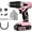 2-pink, variant on 20V MAX Lithium lon Cordless Drill Set, Power Drill Kit with Battery and Charger, 3/8-Inch Keyless Chuck, Variable Speed, 16 Position and 22pcs Drill Bits (Red)